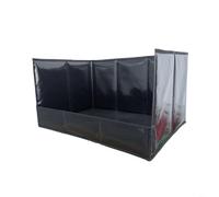 HpLive Dog Toilet, Foldable Puppy Toilet with High Walls and Waterproof Insert for Small and Medium Dogs, Indoor Dog Waste Tray (Black S)