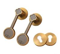 HpLive Door Lock, Magnetic Lock, Vintage Style Cabinet Door Handle with Wave Pattern, Silent Closing and Durable Zinc Alloy, Fits 38-58 mm Door Thickness (D)