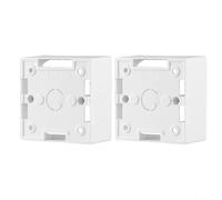 HpLive Flush-Mounted Box for Ethernet Faceplates, 86 x 86 x 40 mm, Cable Management, Wall Socket for Network Sockets, PVC Surface, Grey, Gold, Black, White, Pack of 2 (White-2 Pieces)