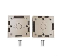 HpLive Flush-Mounted Box for Ethernet Faceplates, 86 x 86 x 40 mm, Cable Management, Wall Socket for Network Sockets, PVC Surface, Grey, Gold, Black, White, 2 Pieces (Gold, 2 Pieces)