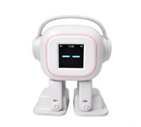 HpLive For AI Chatbot Robot for Emotional Interaction with Singing and Dance, Voice Control and Emoji Expression, Personalised Companion Made of ABS, 10 x 6 x 14 cm, Black (White)
