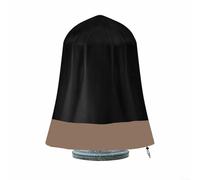 HpLive Garden Fountain Cover 210D Fabric Weatherproof Windproof Dirt-Repellent Robust Durable for Outdoor Use Diameter 36 Inches Height 42 Inches Green Grey Coffee Black Simple (Black and Coffee)
