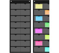 HpLive Hanging Organiser, 16 Pockets, Storage Bag for Classroom, for Index Cards, 7.6 x 12.7 cm, Wall Storage, Wall Organiser