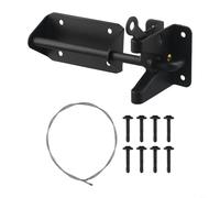 HpLive Heavy Duty Automatic Gate Latch with Self Locking Feature for Outdoor Garden, Pool, and Metal Fence, Includes Cable Pull for Quick Release