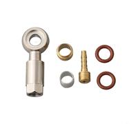 HpLive Hydraulic Brake Line Banjo Adapter Metal for Magura MT4 MT4E MT5 MT6 MT7 MT8 Silver Bicycle Brakes Connector Replacement Part Accessory (C)