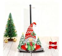 HpLive Iron Kitchen Roll Holder with Coated Base, Christmas Decoration for Kitchen, Bathroom, Santa Snowman, 32 x 18 cm (Gifts from Santa)
