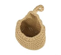 HpLive Kitchen Hanging Basket, Handmade Hanging Wall Baskets Made of Jute Cotton Rope, Breathable Kitchen Storage, Wall Hanging Fruit Basket (E(25 x 31 cm)