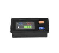 HpLive LCD Voltmeter Digital Display Current Meter Voltage Tester with Power Indicator DC 9-120 V Black ABS for Workshop Industrial (Colour Display)