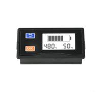 HpLive LCD Voltmeter Digital Display Current Meter Voltage Tester with Power Indicator DC 9-120 V Black ABS for Workshop Industrial (White Display)