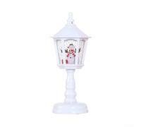 HpLive LED Christmas Night Light Decoration with Music and USB/Battery Operated, Festive Table and Garden Decoration, 22 x 8.5 x 8.5 cm (White)
