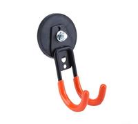 HpLive Magnetic Metal Headphone Holder for Game Controllers - Robust Wall Hook with Strong Adhesive Force, Space-Saving Design 12 x 6 x 7 cm, Compatible with Various Headsets (Black 43 mm)