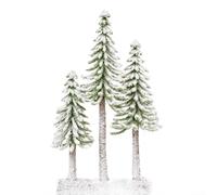 HpLive Mini Christmas Tree with Realistic Flocked Cedar Branches for Table Decoration Christmas Decorations (C)