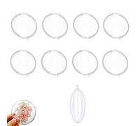 HpLive Pack of 10 Transparent Plastic Fillable Transparent Flat Ball Ornament Ball for Wedding Christmas Home Decor Christmas Baubles (90 mm)