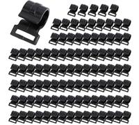 HpLive Pack of 100 Camping Tent Hooks, Caravan Awning Tent Pole, Plastic, Inner C-Clips Hanger (22 mm)