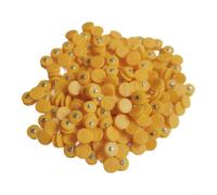 HpLive Pack of 100 Replacement Anti-Slip Spikes for Outdoor Crampon Boots and Shoes, Compatible with Snowfield and Ice Surfaces, for Secure Grip in Winter (Yellow Studs)