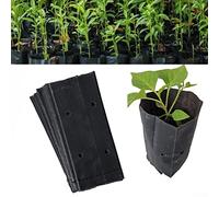 HpLive Pack of 100 Thickened Plant Bags, Plastic Nursery Bags, Plant Bags with Breathable Holes, Plant Bags, Seedling Bags, for Growing Flowers, Fruits, Plants