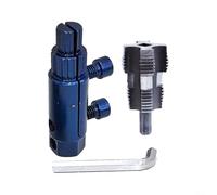 HpLive Pack of 2 Water Pipe, Internal Thread Opener and Angle Valve, Wire Extractor, 20 mm, 25 mm, Metal, Blue, Grey, Suitable for PVC Plastic Pipes, Hand Drills,