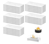 HpLive Pack of 25 Ceramic Sponges, Flame Retardant Cotton Replacement for Table Top Fire Pits 4.7 x 2 Inches with Tweezers, Durable and Safe