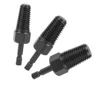 HpLive Pack of 3 Screw Extractors with Hexagonal Shank Made of Metal for Broken Screws and Threads, Compatible with 1/2 Inch, 3/4 Inch and 1 Inch