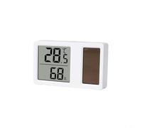 HpLive Pack of 4 Solar Digital Thermo-Hygrometer with Temperature Range -10 to +50 °C and Humidity Range 10% to 95% RH, Compact ABS