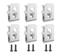 HpLive Pack of 6 Belt Clip Hooks for 20 V Cordless Screwdriver DCD980 DCD985 DCD780 DCF880, Replacement Part N268241 N169778, Steel Silver, Compatible with Hammer Drill and Impact Wrench Series