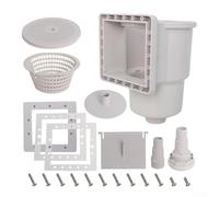 HpLive Pool Skimmer Set, Wall Skimmer 6 Inch Pool Wall Cut Replacement SP1091LX for Above Ground Swimming Pools with Filter Function for the Pool Includes Inlet Nozzle