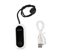 HpLive Portable Air Purifier, Personal Air Purifier Necklace with Negative Ions for Continuous Air Purification on the Go, USB Charging (White)