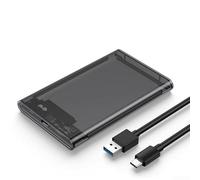 HpLive Portable USB C Hard Drive Enclosure for Quick Data Access on Your For 2 5 Inch Drives (Black)