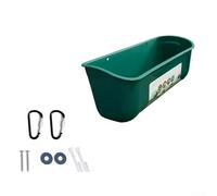 HpLive Poultry Feeding Trough, Goat Feeder, Hanging Chicken Feeder Trough for Poultry Fence, Chickens, Drinkers with Clips for Chickens, Ducks, Geese (Green)