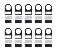 HpLive Push Button Labelling Frame 22 mm Mounting Opening PC Material Black Clip Attachment for Easy Function Recognition and Classification Pack of 10