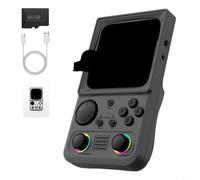 HpLive R36T MAX Retro Handheld Game Console with 4 Inch Curved Screen, 20,000 Games, 4000 mAh Battery, WiFi, Dual Joysticks for Multiplayer (Grey)