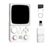 HpLive R36T MAX Retro Handheld Game Console with 4 Inch Curved Screen, 20,000 Games, 4000 mAh Battery, WiFi, Dual Joysticks for Multiplayer (White)