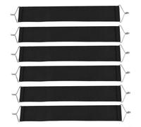 HpLive Reinforcement Strap, Set of 6 Garden Chairs, Gravity Chair Straps Made of Durable Fabric with Metal Hooks for Sun Loungers, Recliner Chair (Black)