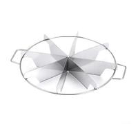 HpLive Round Stainless Steel Cake Cutter for 6/7/9 Equal Portions of Cake, Pizza and Layered Bread (8-Cut)