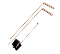 HpLive Set of 2 Copper Dowsing Rods, 99.9% Pure Copper, Telescopic Adjustable, for Radiaesthesia and Commuting, with Pendulum