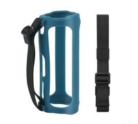 HpLive Silicone Case for JBL Flip5 Speaker with Carrying Strap Portable Shockproof Case for On the Go Black Blue