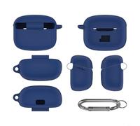 HpLive Silicone Protective Case for JBL Tune Buds 2, Soft Suede Surface, Round Snap Closure, Dustproof and Shockproof, 10 x 10 x 1 cm, Compatible with JBL Tune Buds 2