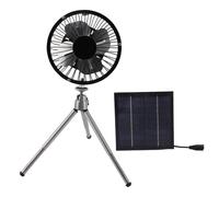 HpLive Solar USB Fan Set with Adjustable Stand 10 W Solar Panel Environmentally Friendly Fan for Travel Picnic
