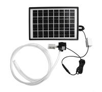 HpLive Solar Water Pump 6 W 9 V Solar Panel 12 V Submersible Pump 240 L/h Flow Rate for Aquarium Pond Fountain, with 2 m Hose and Filter