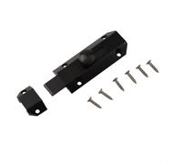 HpLive Solid Brass Sliding Door Latch, Door Security Closure, Antique Brass Latch, Precise Hardware Latch for Interior Doors, Robust Welded Base, Rust-Resistant Polished (Black)