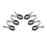 HpLive Stainless Steel Pool Cover Clips, Metal Clips for Pool Cover Clips, Windproof Pool Clips with Scratch Protection for Swimming Pool Covers (6 Pieces, Black)