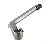 HpLive Stem Goose-Neck Shape Made of Aluminium Alloy 80 x 180 mm for Steerer Shaft 22.2 mm / 25.4 mm and Handlebar 25.4 mm Silver Black (80 x 25.4 x 22.2 x 180 S)