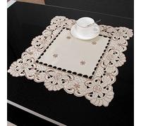 HpLive Tablecloth Square 40x40cm Lace Floral Pattern Small Tablecloth for Home Party Garden Wedding Christmas Home Decor