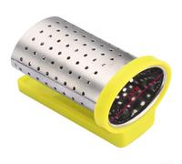 HpLive Tea Filter, Metal Tea Strainer, Tea Infuser for Loose Leaves, Modern Design with Fine Mesh Net and Hanging Handle Made of PP, Robust and Easy to Clean, 6.5 x 3.5 x 3.5 (Yellow)