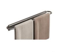 HpLive Towel Rack, Wall Mounting, No Drilling, Made of Durable Aluminium with Rustproof Surface and Foldable Design for Space-Saving Storage (40 cm, Grey)