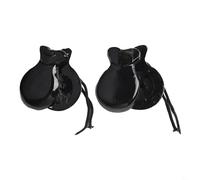 HpLive Traditional Hand Castanet, High Quality Spanish Hand Percussion Set for Adults Beginners Perfect (Black)