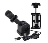 HpLive USB Handbrake for Racing Simulator, Compatible with Logitech G25 G27 G29 and ETS2, PC Handbrake Lever Made of Aluminium Alloy and Stainless Steel for Windows 7 81 10, Table Clamp 8-55 mm