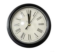 HpLive Vintage for MINI Quartz Clock 150mm Roman Numeral DIY Silent for MINIature Clock Insert, White for DIAL Black Trim
