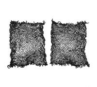 HpLive Volleyball Net for Spike Ball and Roundnet, Replacement Net 1 x 1 m Made of Nylon, Black, Set of 2 for Team Sports and Training, Stable and Balanced