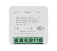 HpLive WiFi Smart Switch, Intelligent Light Switch, WLAN Switch for Lighting, 2-Way Timer Function without Hub, 16A Load Capacity, 5V DC/AC Compatibility, Compact Mini Design